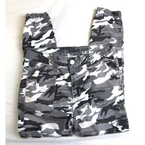 V.I.P. Jeans Cargo Joggers Black & Gray Camo Size Women's/Juniors 7/28